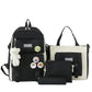 Canvas Cute School Bags for Girls 4Pcs/set