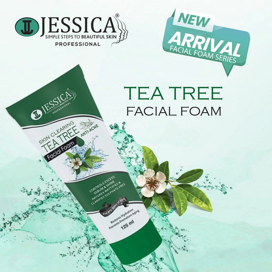 Jessica Tea Tree Anti Acne Facial Foam Face Wash 125m - FlyingCart.pk