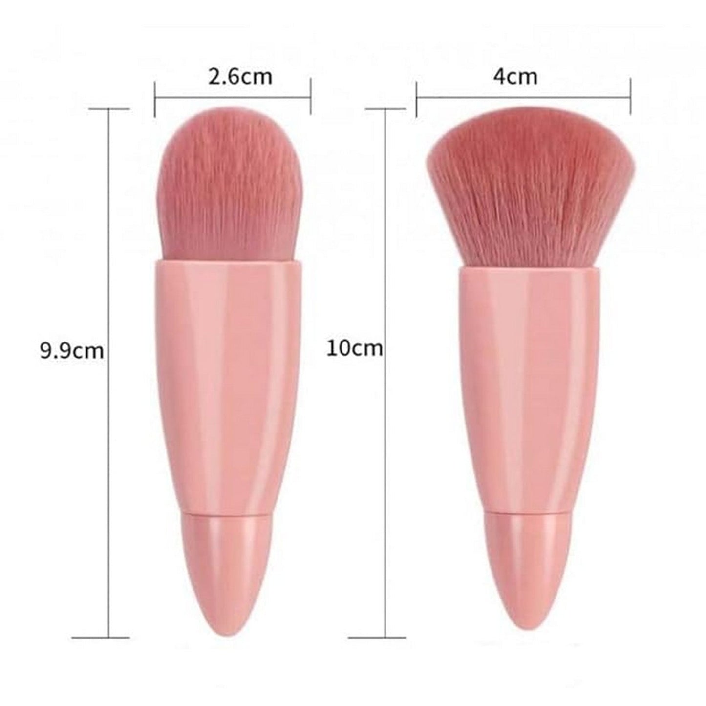 Mini Complete Function Cosmetic Brushes Kit with Mirror 5 PCS - FlyingCart.pk