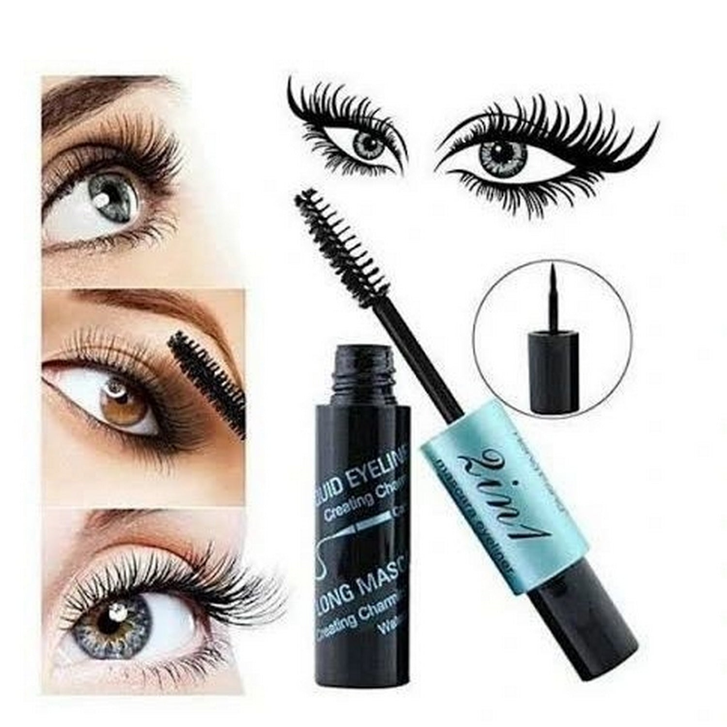 Hengfang 2 in 1 Liner Mascara - FlyingCart.pk