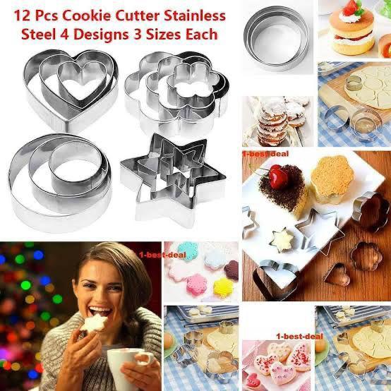 Cookies Cutter (12 pcs set)-FlyingCart.pk