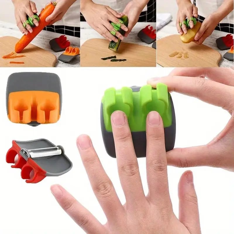 Stainless Steel Finger Grip Vegetable Peeler-FlyingCart.pk