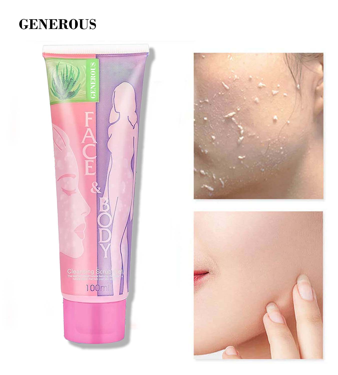 Face & Body Cleansing Scrub Gel - 100ml-FlyingCart.pk