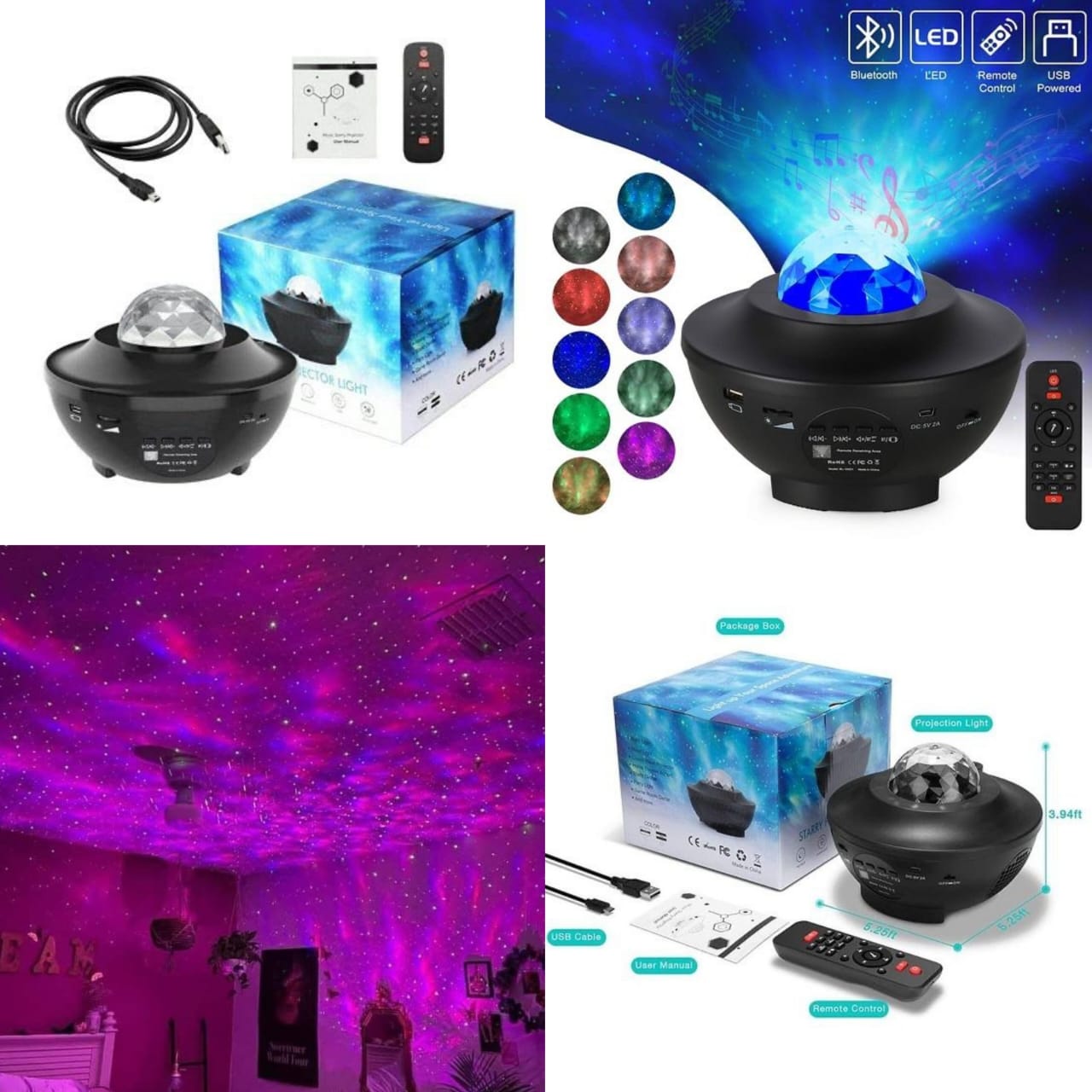 Galaxy Star Projector Speaker with Remote-FlyingCart.pk