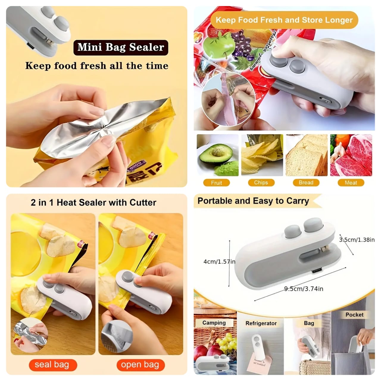 Portable Mini Heat Sealing Machine Hand Press - FlyingCart.pk