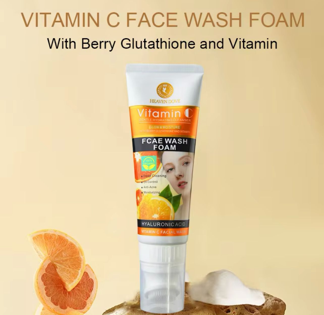 Heaven Dove Vitamin C Whitening Facial Foam Face Wash-FlyingCart.pk