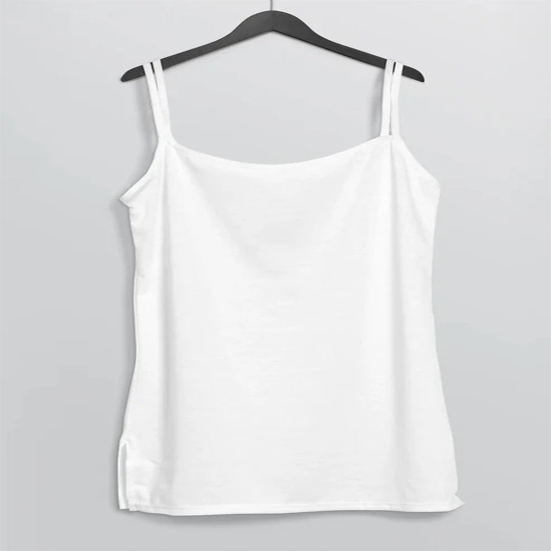 Cotton Soft Imported White Camisole For Girls & Women-FlyingCart.pk