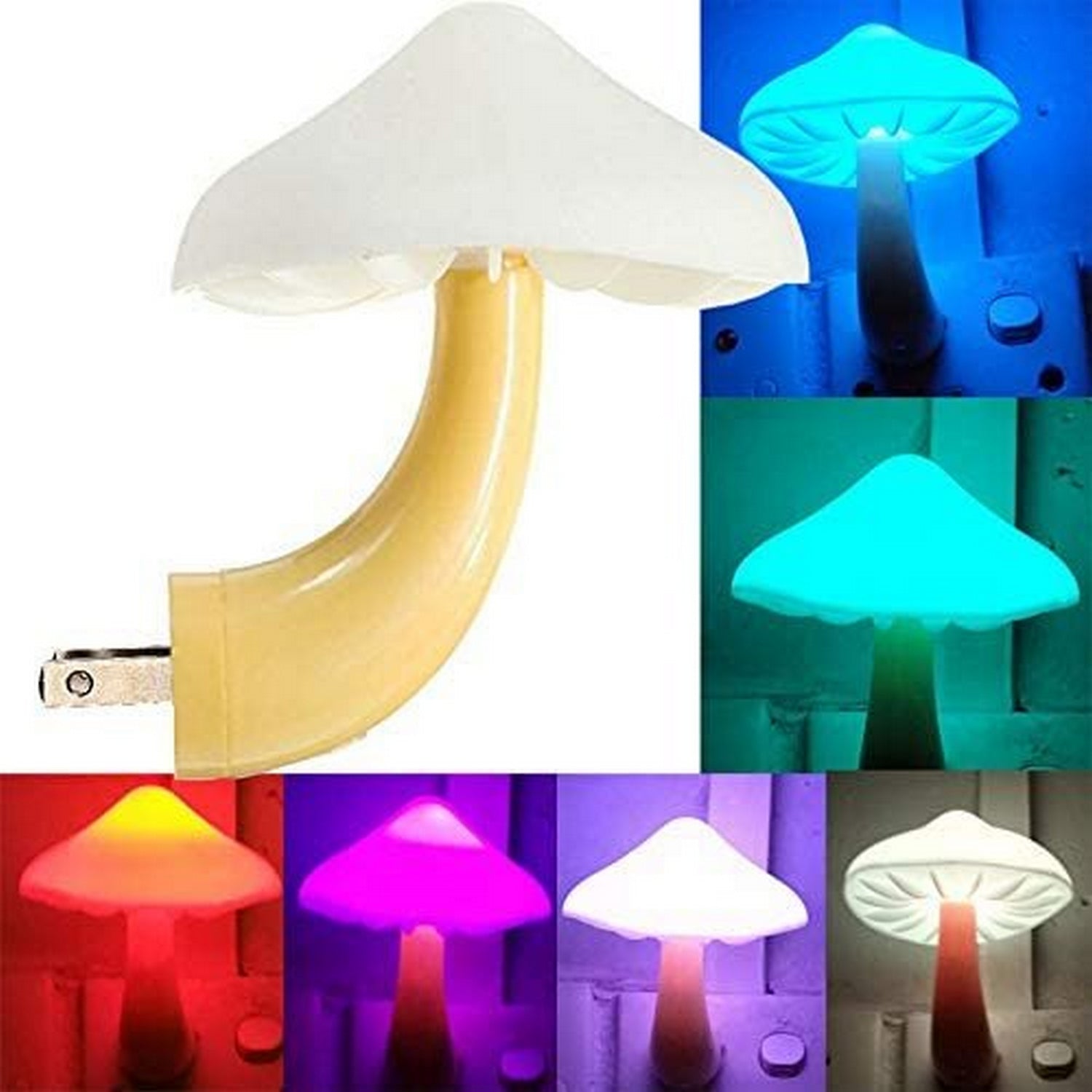 Mushroom Night Light Plug In Lamp USB Plug LED Sensor - FlyingCart.pk