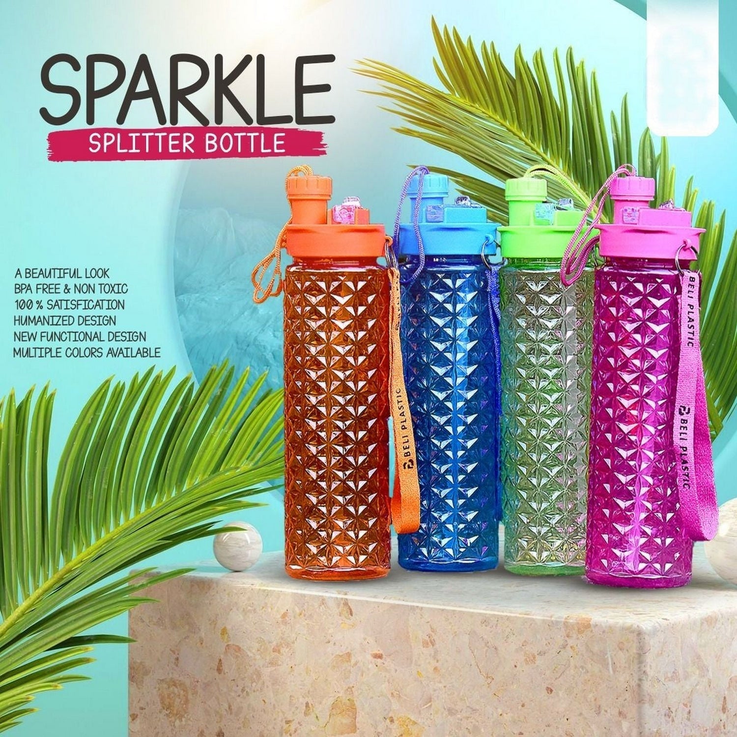 Sparkle Water Bottle For Girls / Kids - FlyingCart.pk