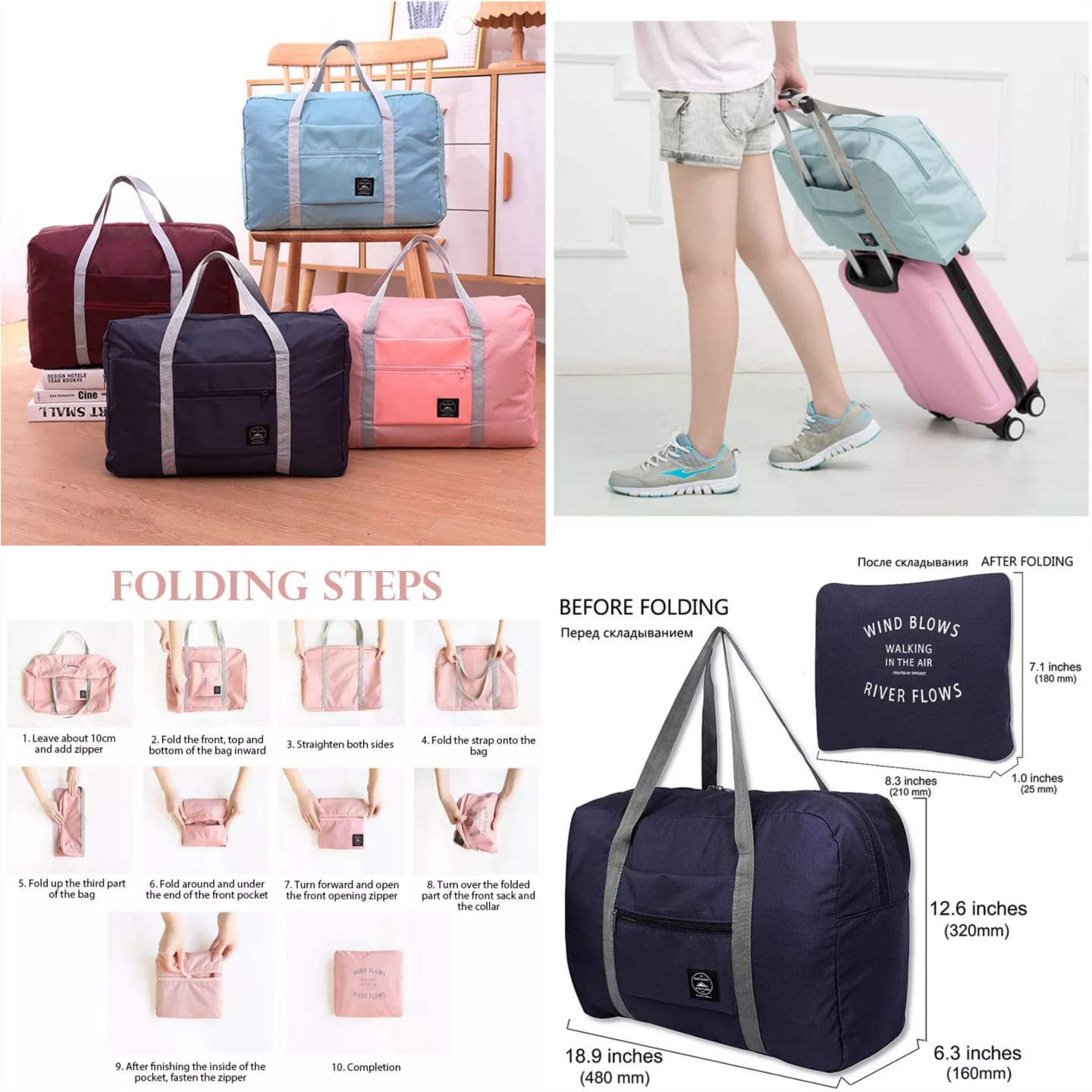 Foldable Waterproof Travel Bag Organizer - FlyingCart.pk