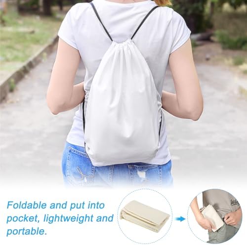 Cotton Canvas Drawstring Backpack Bags OR Printable Draw String Bags-FlyingCart.pk