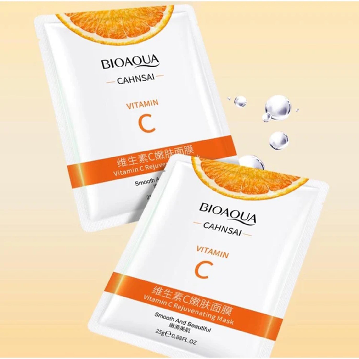 BIOAQUA Cahnsai Vitamin C Masker Rejuvenation Face Sheet Mask - FlyingCart.pk