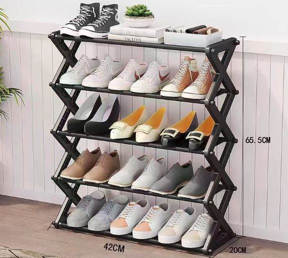 5 layer zigzag shoe rack- FlyingCart.pk