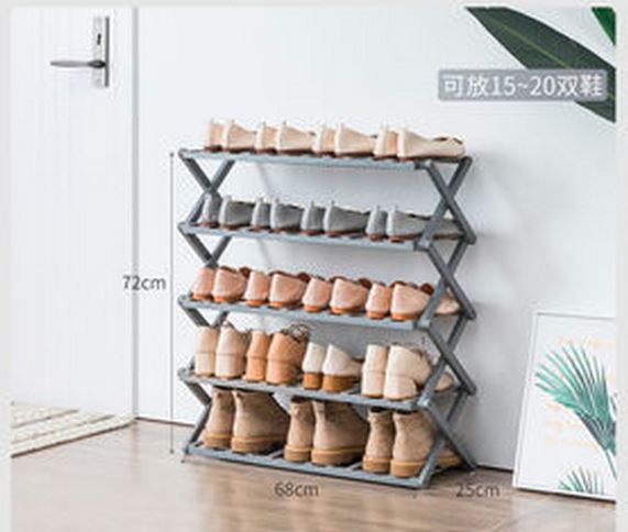 5 layer zigzag shoe rack