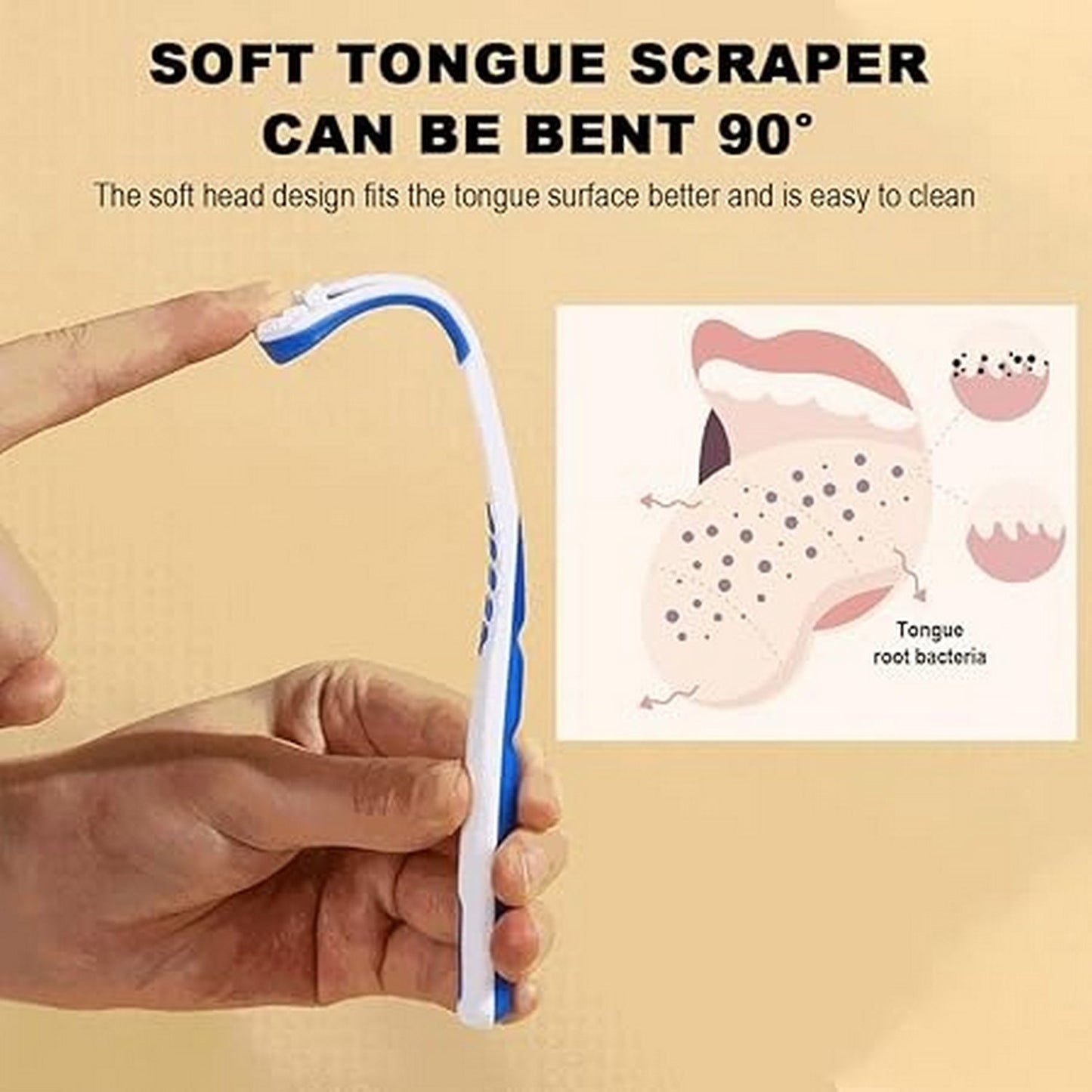 Tongue Scraper Double Head Tongue Cleaner Reduce Bad Breath - FlyingCart.pk