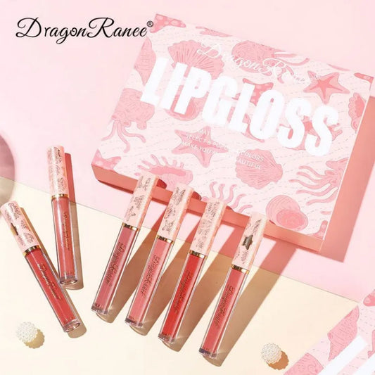 Dragon Ranee 6 Colors Lip Gloss Set Long Lasting And Waterproof Matte Liquid Lipsticks - FlyingCart.pk