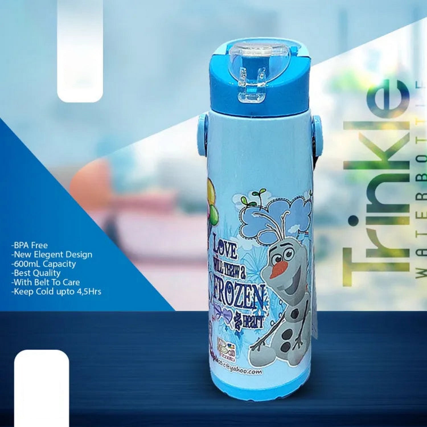 Trinkle Cool Water Bottle For Kids 700 ML (Random Colors) - FlyingCart.pk