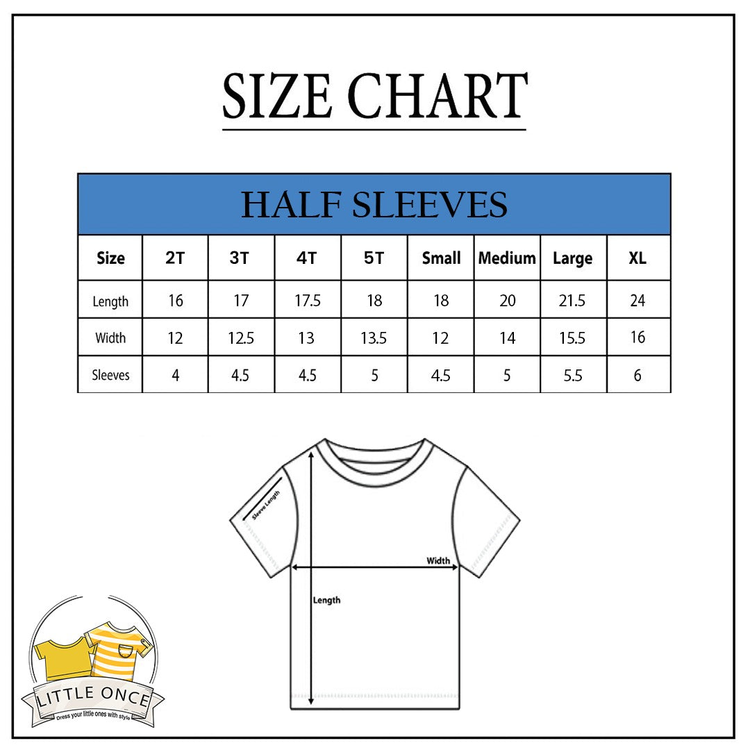 Royal Blue Kids Half Sleeves T-Shirt For Girls - FlyingCart.pk