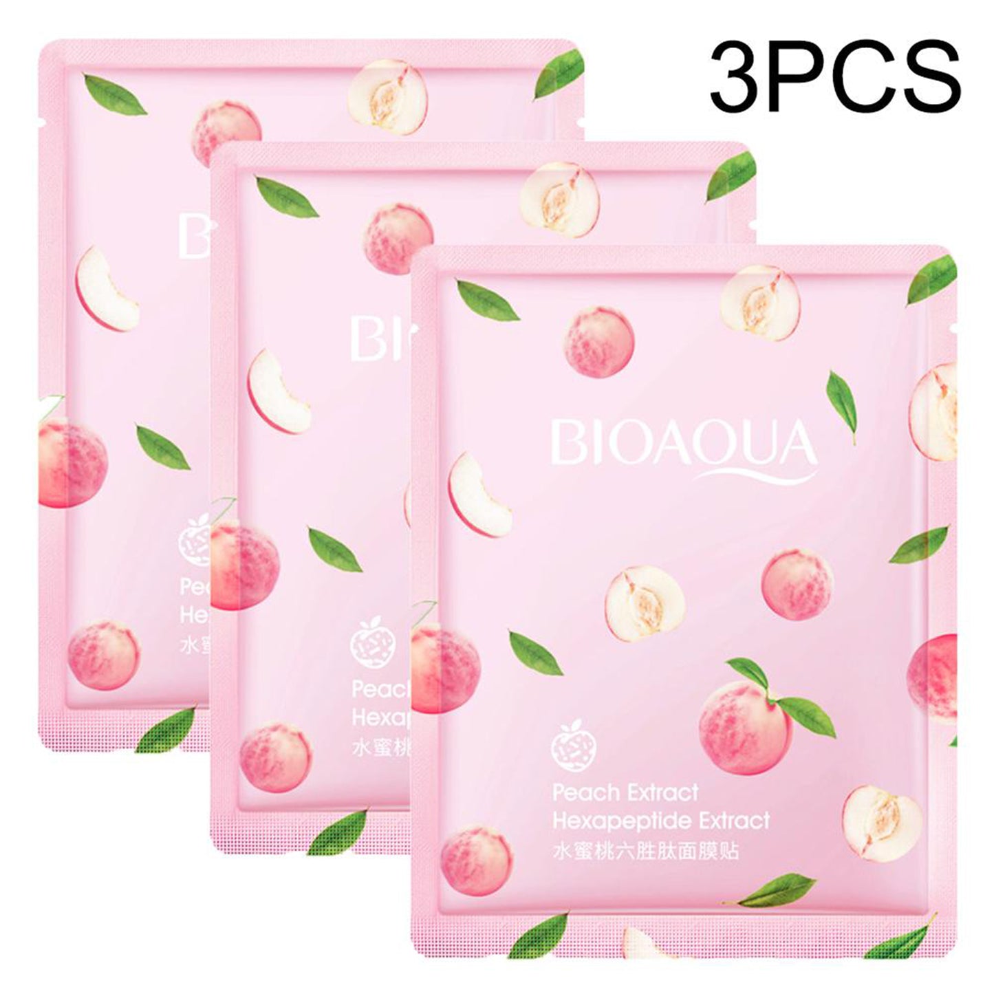 Bioaqua Honey Peach Hexapeptide Extract Lactic Acid Bacteria Sheet Facial Mask - FlyingCart.pk