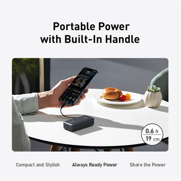 Nano Powerbank 10,000mah 30w Built In Usb C Cable Black-FlyingCart.pk