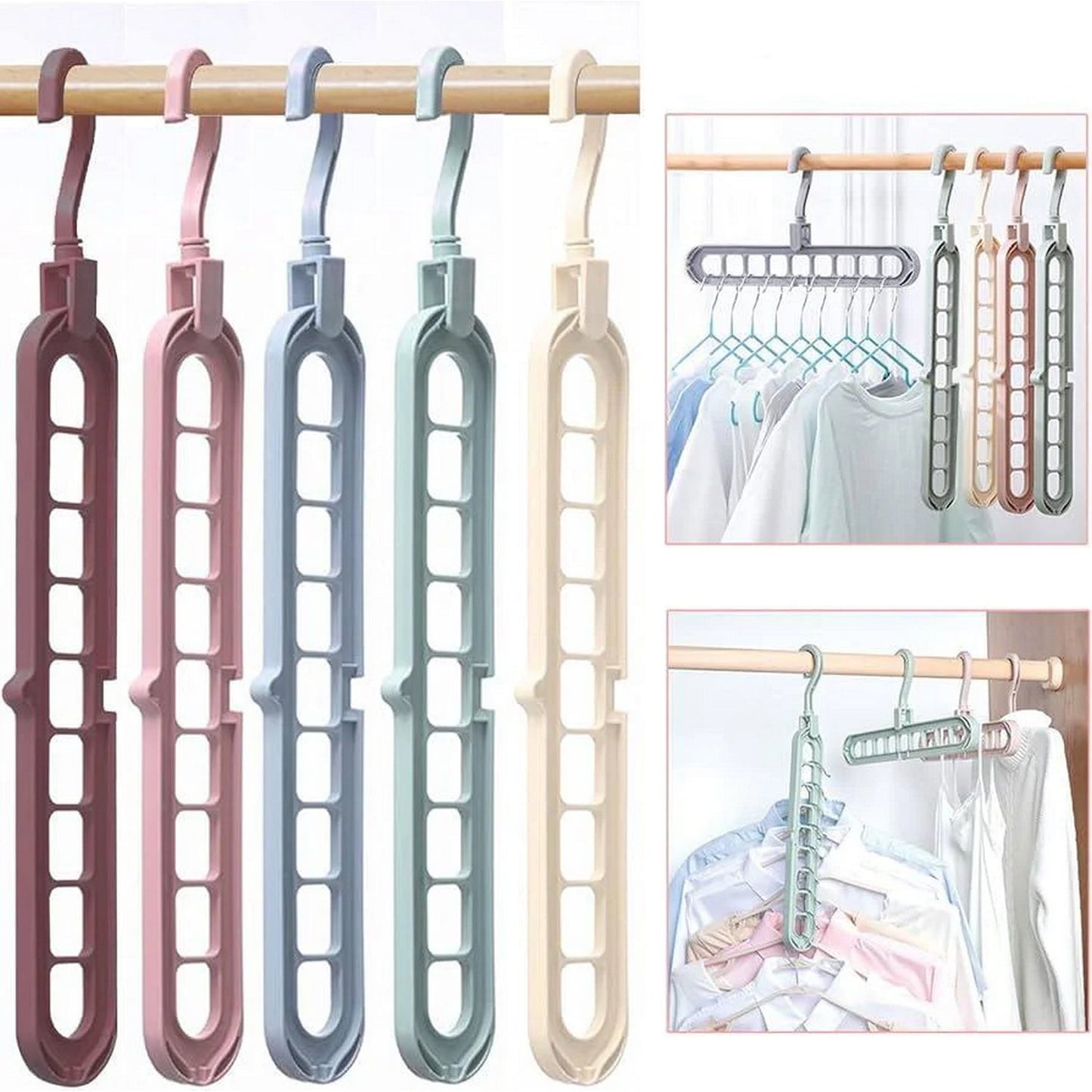 Magic Hangers 9 Holes Organizer Hangers For Clothes - FlyingCart.pk