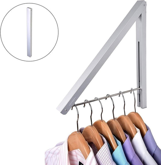 Foldable Wall Mounted Clothing Rack - FlyingCart.pk