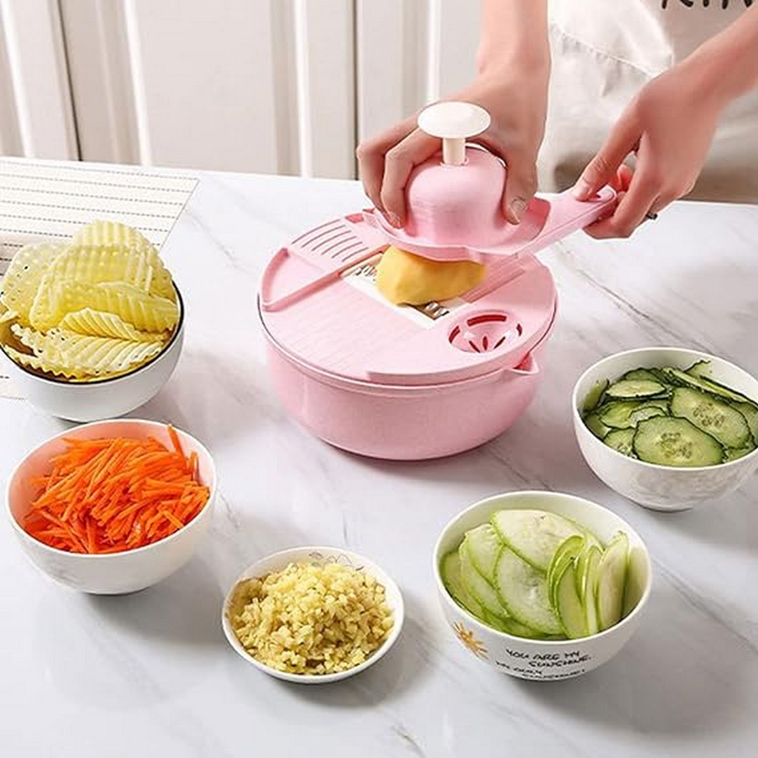 Manual Vegetable Chopper Kitchen Chopping Artifact Vegetable Slicer Food Chopper - FlyingCart.pk