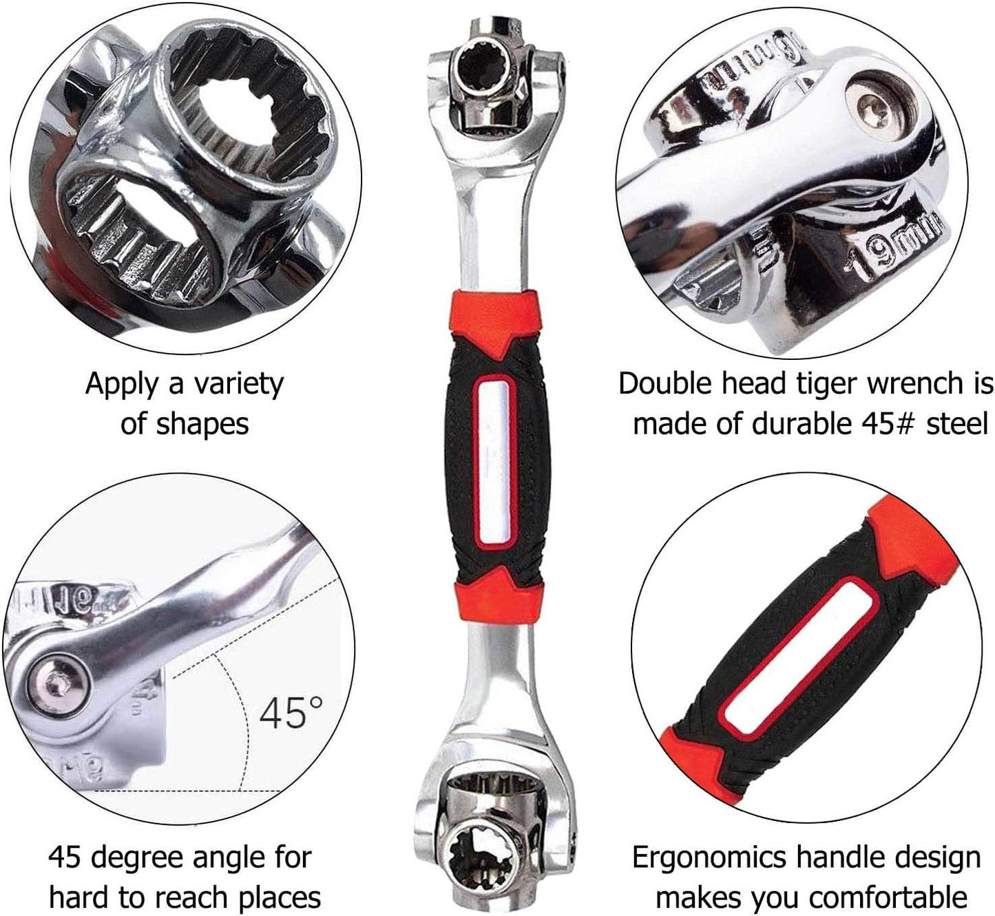 Universal Wrench Sockets 48 In 1 with Magnetic Tool - FlyingCart.pk