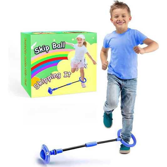 Skip Ball For Kids Foldable Ankle Skip Ball Colorful Light Flashing Jumping Ring