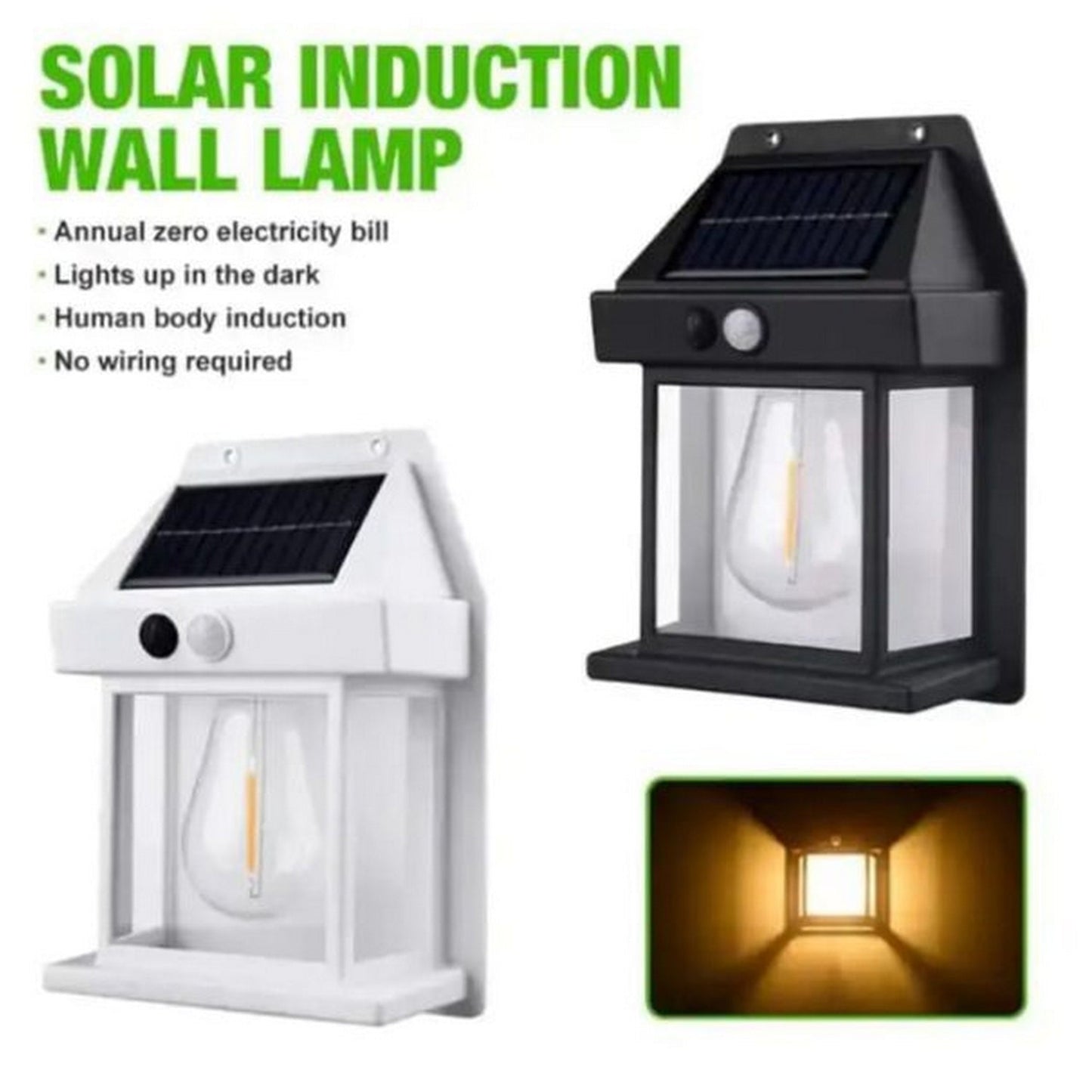 Solar Tungsten Wireless Outdoor LED Wall Light - FlyingCart.pk