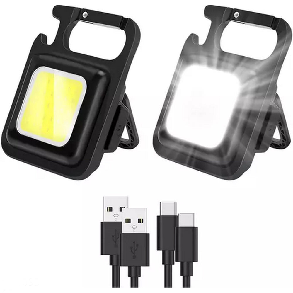 Portable Mini Rechargeable COB Keychain Light - FlyingCart.pk