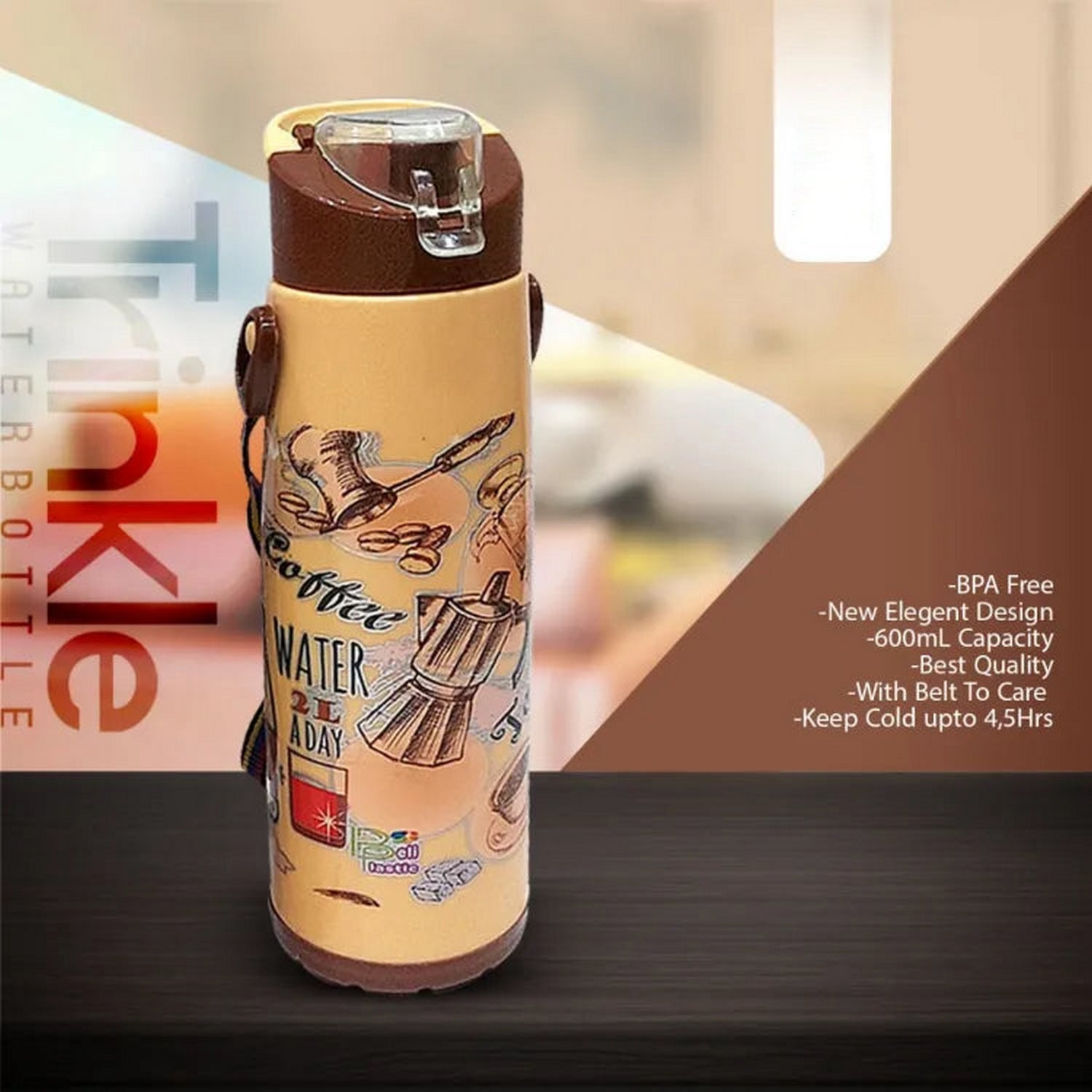 Trinkle Cool Water Bottle For Kids 700 ML (Random Colors) - FlyingCart.pk