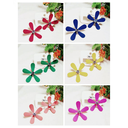 Fancy Beautiful Flowers Earrings Pack Of 2 (Each Set have 2 pair) - FlyingCart.pk
