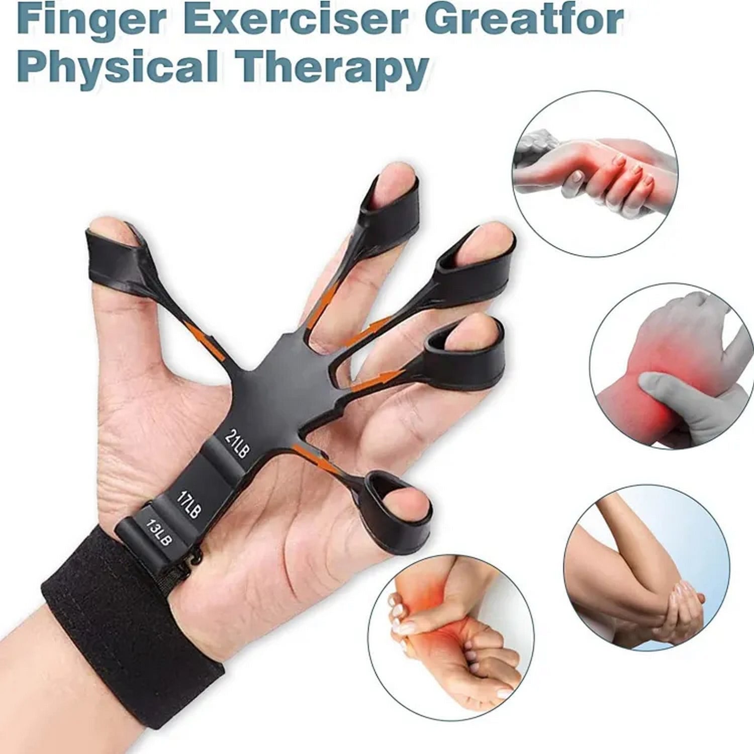 Silicone Finger Hand Grip Strengthener - FlyingCart.pk