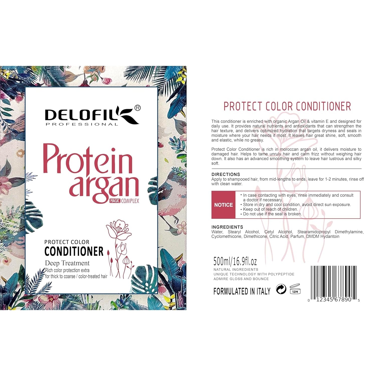 DELOFIL Argan Oil Protein Magic Complex Protect Color Conditioner 500ml - FlyingCart.pk