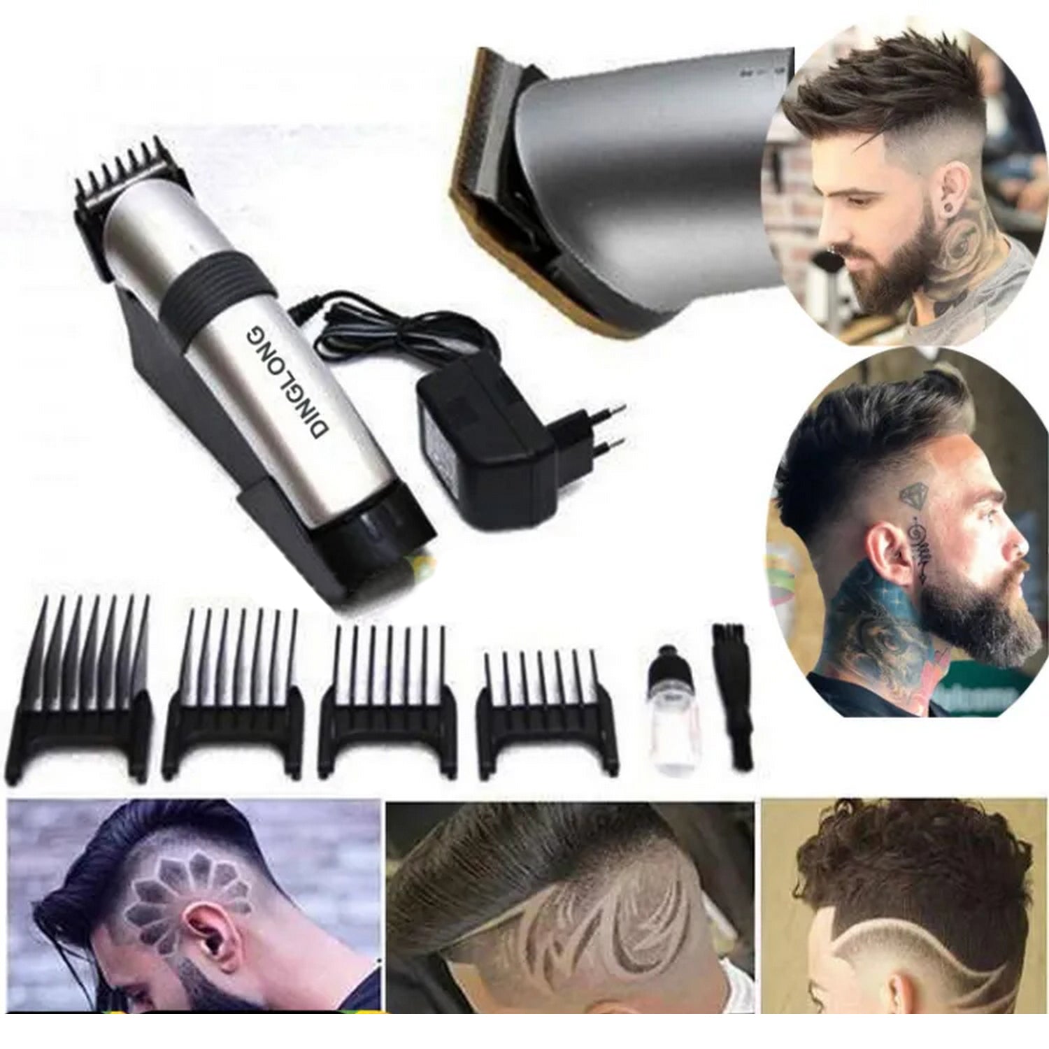 Dinglong RF-609 Shaving Machine, Rechargeable Hair and Beard Trimmer - FlyingCart.pk