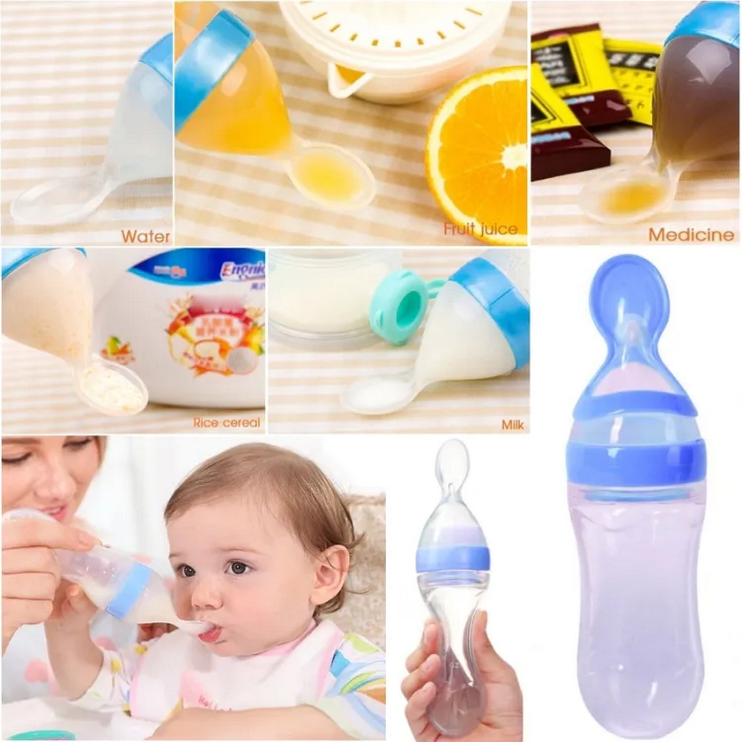 Silicone Spoon Feeder For Baby - FlyingCart.pk