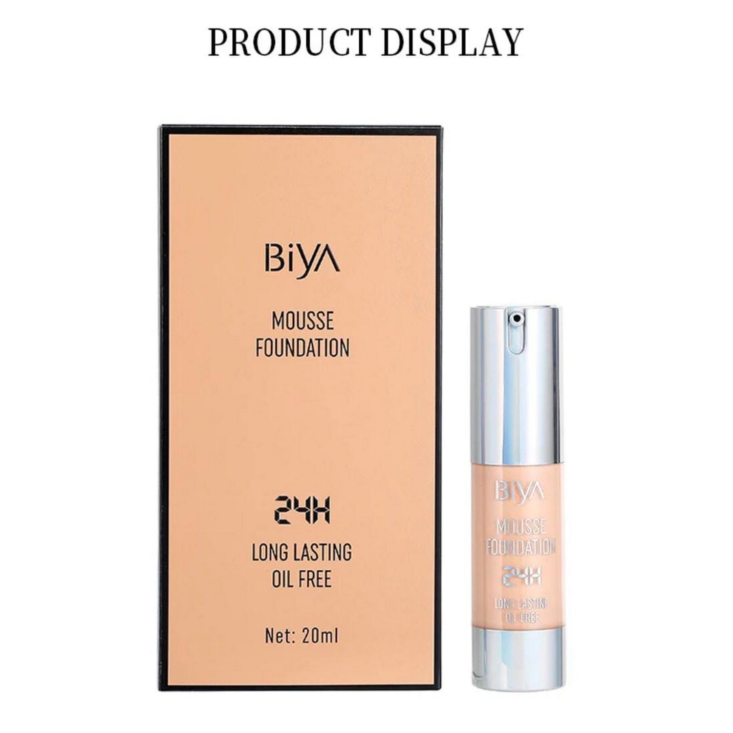 Biya Long Lasting Oil Control Mousse Foundation 20ml - FlyingCart.pk