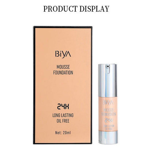 Biya Long Lasting Oil Control Mousse Foundation 20ml - FlyingCart.pk