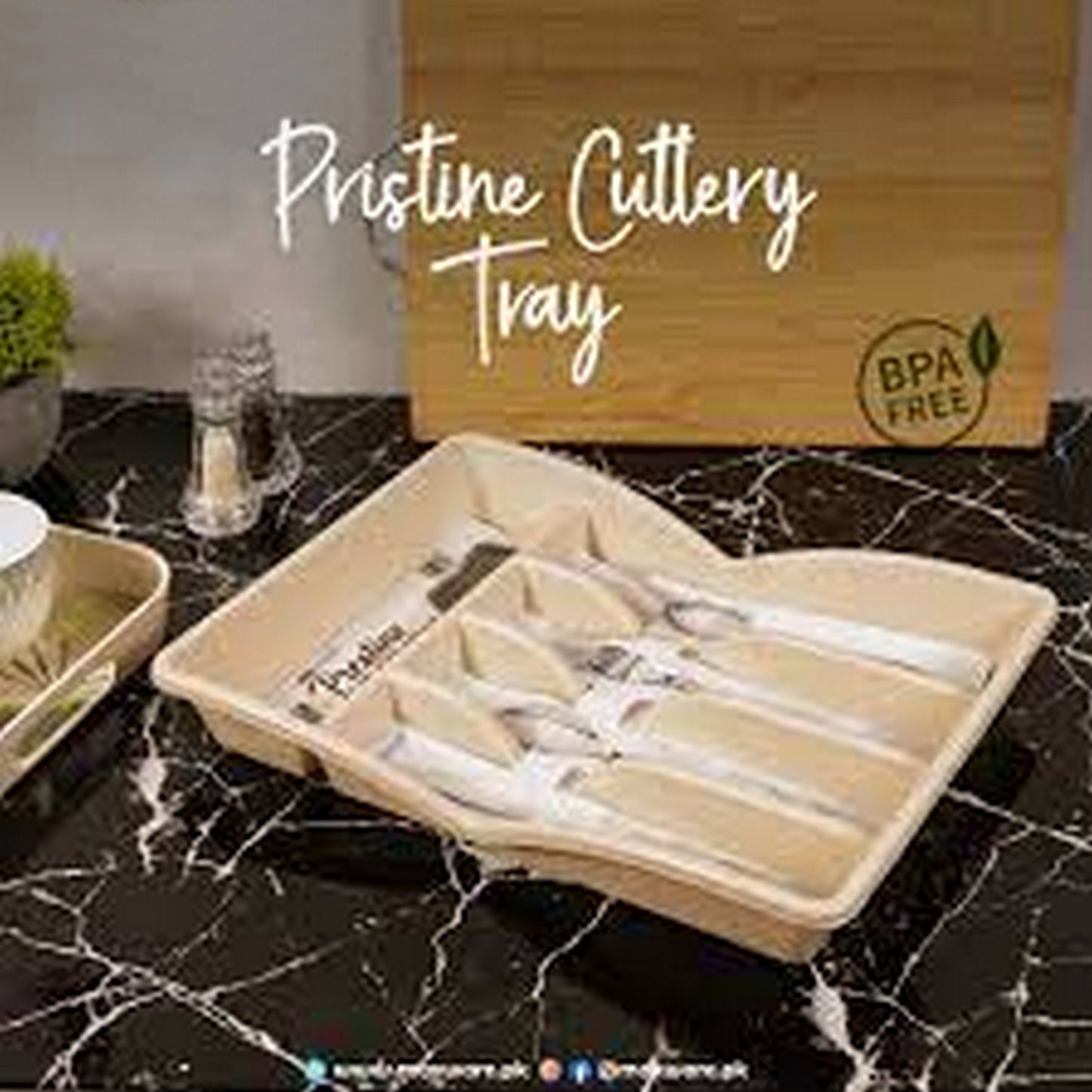 Pristine Portable Cutlery Tray - FlyingCart.pk