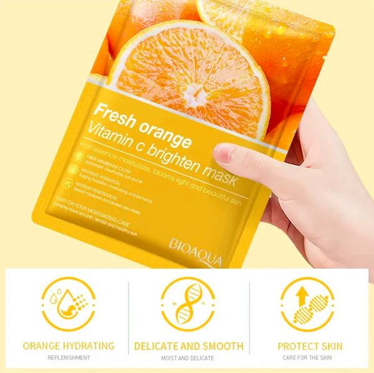 BIOAQUA Fresh Orange Vitamin C Brighten Face Sheet Mask