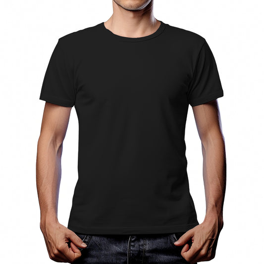 Half Sleeves Black T-shirt For Men - FlyingCart.pk