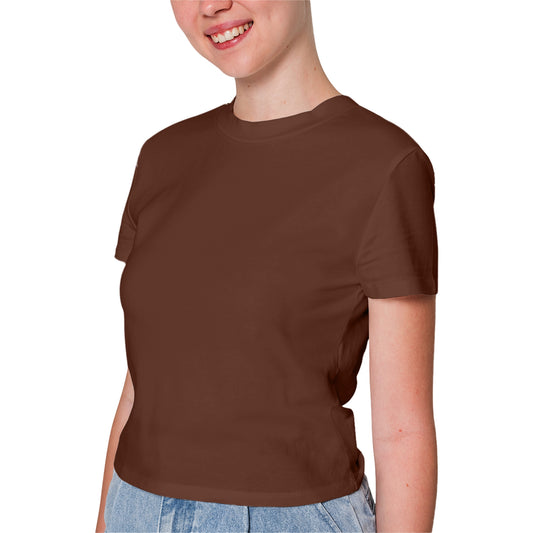 Brown T-Shirt For Women - FlyingCart.pk