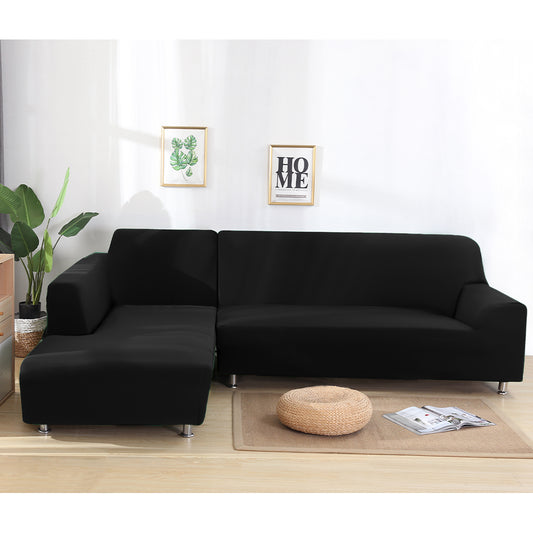 Black L Shape Sofa Cover