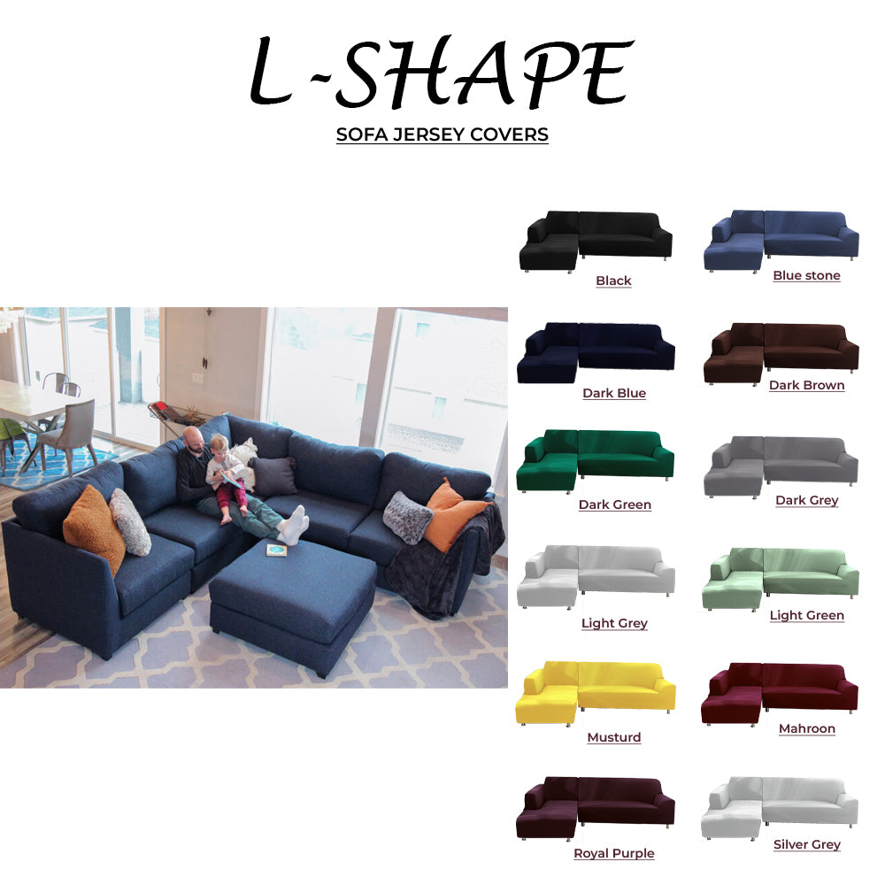 Black L Shape Sofa Cover