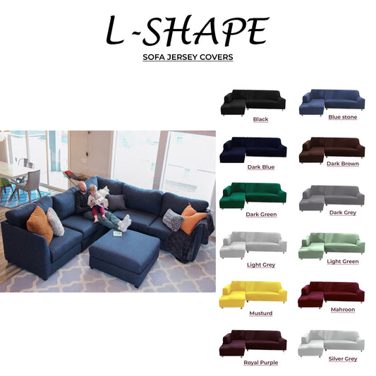 Black L Shape Sofa Cover