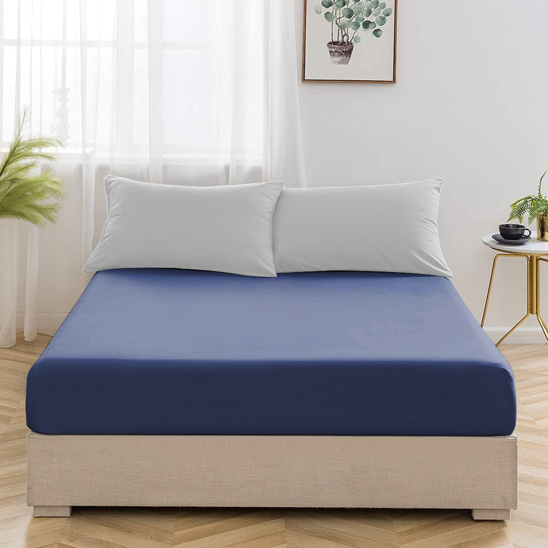 Blue Stone Fitted Sheet- FlyingCart.pk