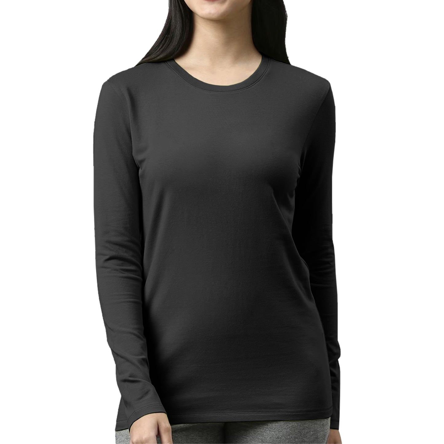 Charcoal Grey Full Sleeves For Women - FlyingCart.pk