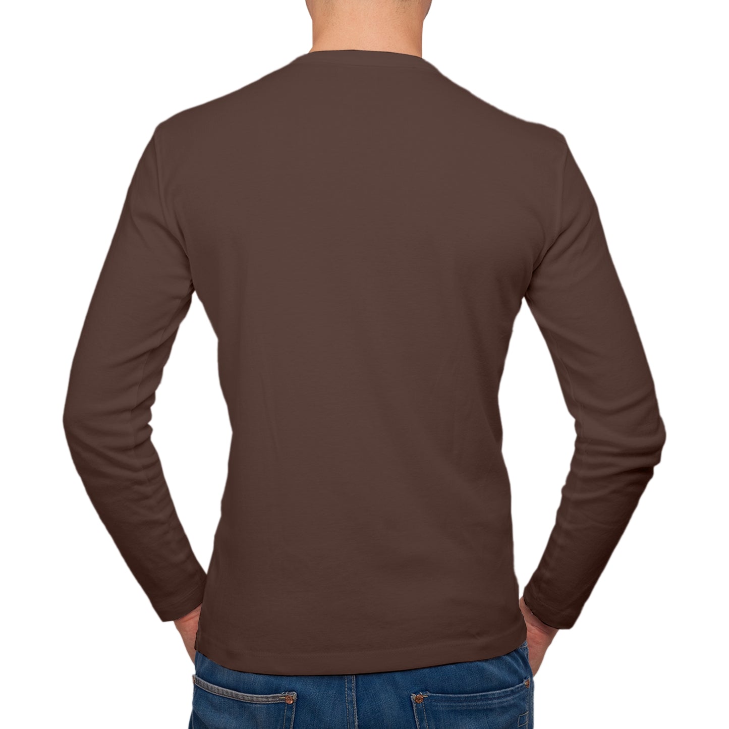 Full Sleeves Coffee Black T-Shirt For Men - FlyingCart.pk