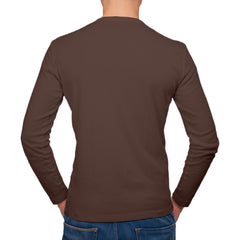 Full Sleeves Coffee Black T-Shirt For Men